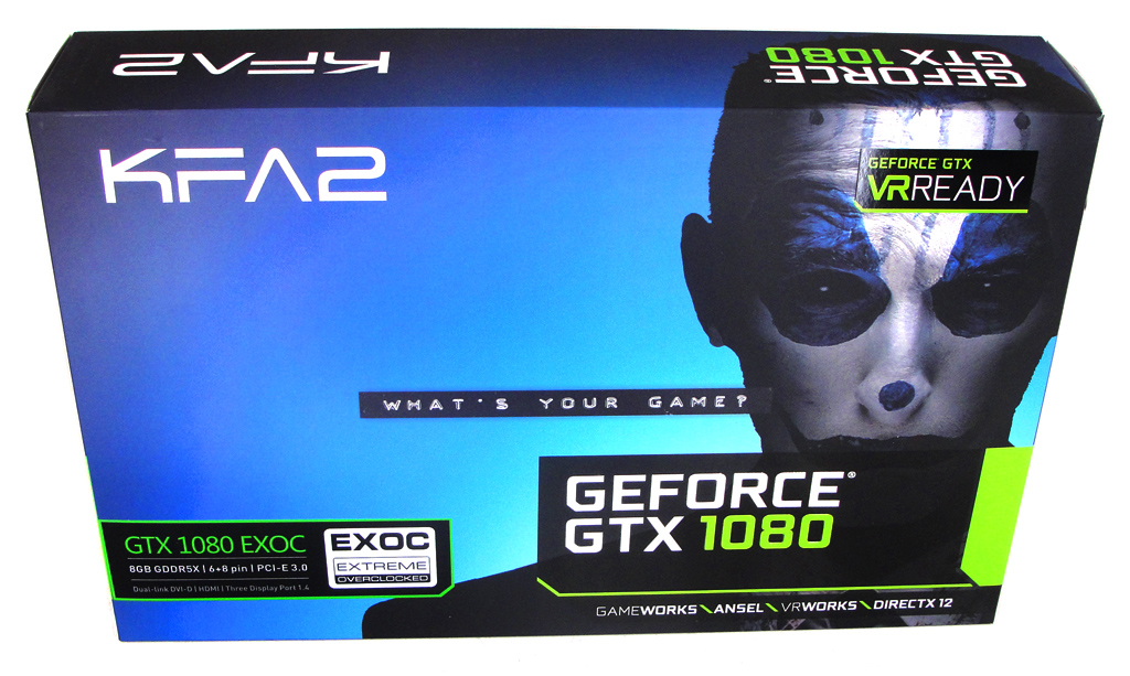 Mit in die auffällige Verpackung der GeForce GTX 1080 EXOC hat Hersteller KFA2 einige nützliche Dinge gepackt.