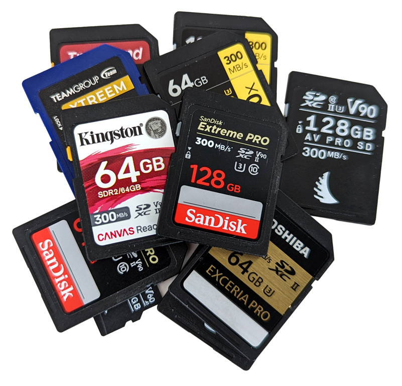 11 x UHS-II U3 SD-Karten mit 64 und 128 GB im Vergleichstest