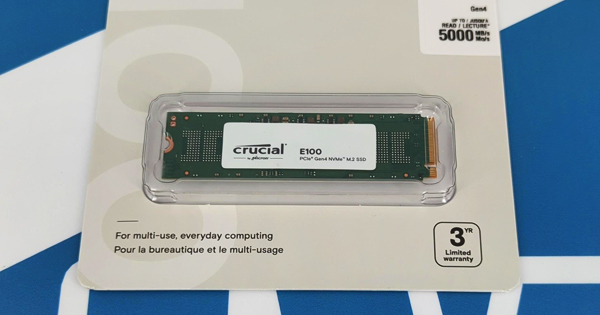 Entry-Level mit QLC: Crucial E100 mit 1 TB