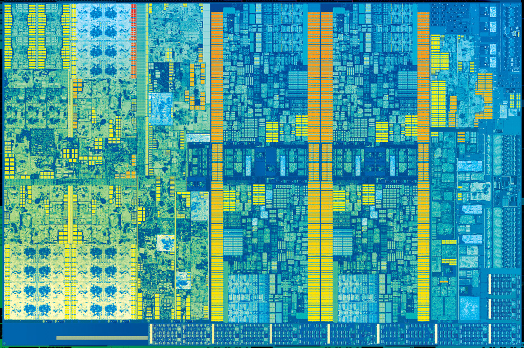 Der komplette Chip eines Kaby-Lake-S-Prozessors auf einen Blick.