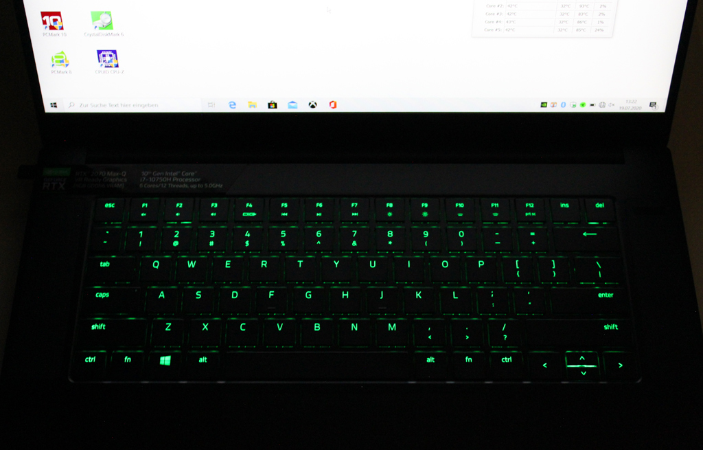 Die Tastatur bietet viele Beleuchtungs-Modi, die sich per Software einstellen lassen.