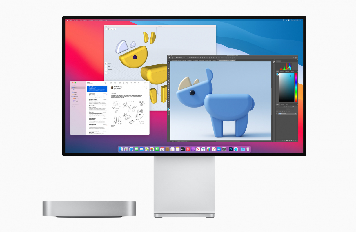 Der neue Mac mini im Praxiseinsatz (Bildquelle: Apple)