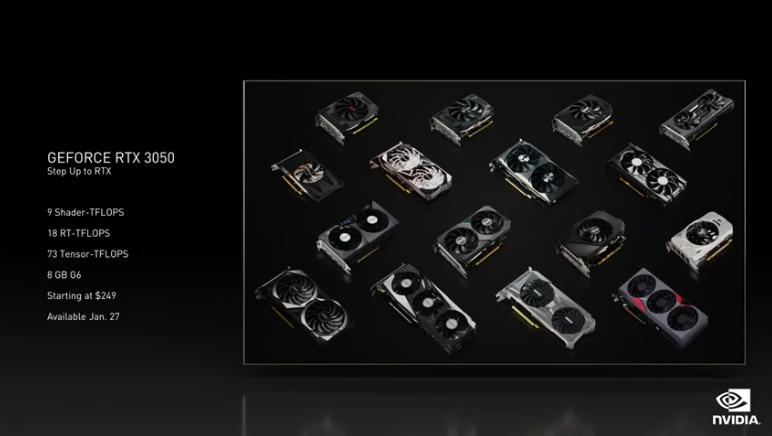 Nvidia GeForce RTX 3050 ab 27. Januar erhältlich