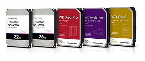Western Digital präsentiert erste 22 TB CMR- und 26 TB UltraSMR-Festplatten.