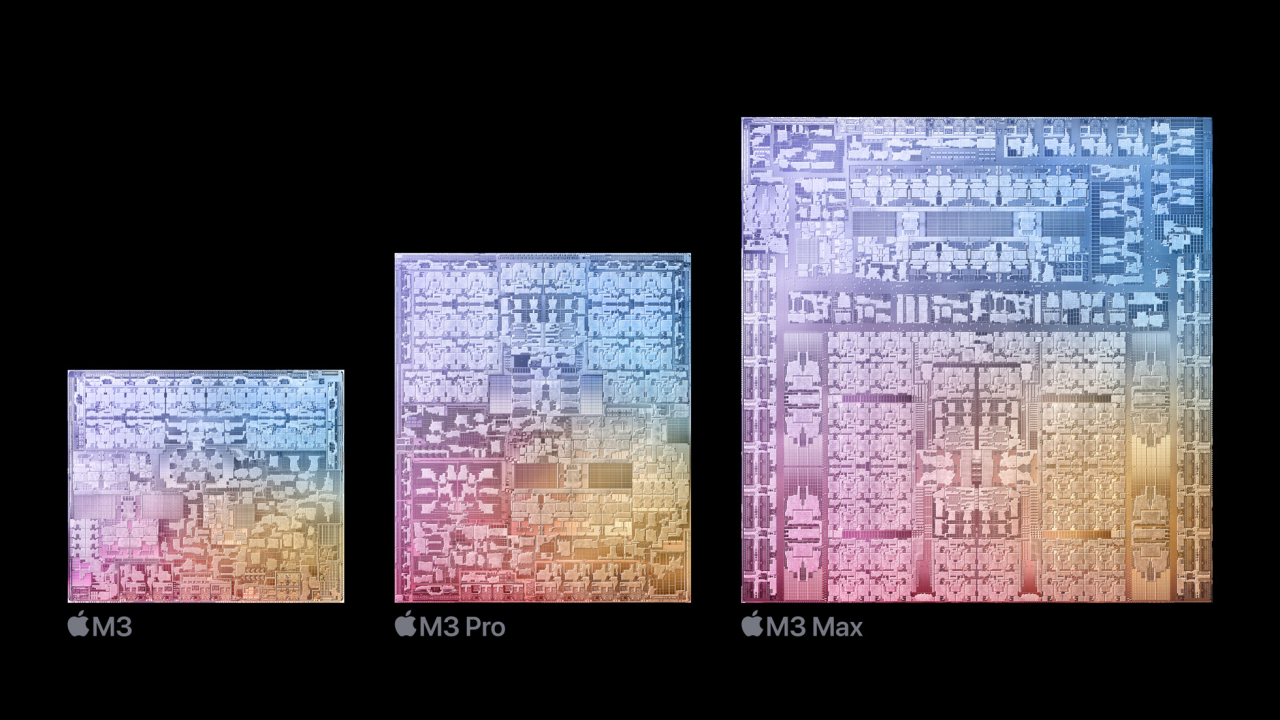 Die M3 Chip Familie ist mit der 3 Nanometer Prozesstechnologie hergestellt.