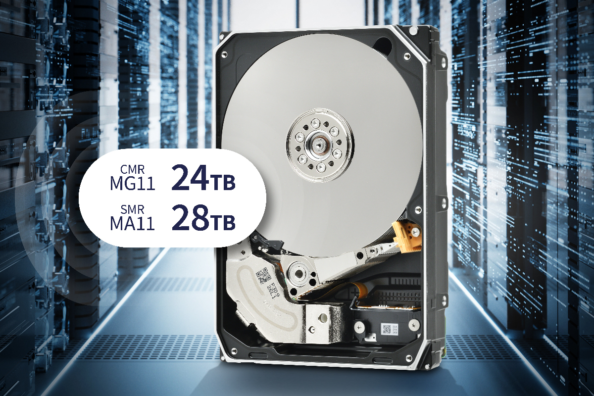 CMR-HDDs mit 24 TB und SMR-HDDs mit 28 TB